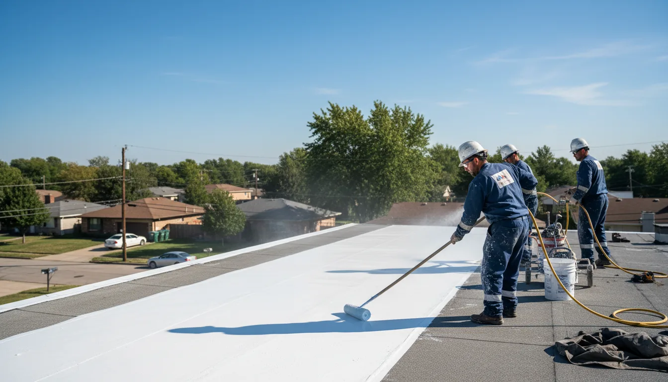 Commercial roof coating in Bracey, VA near me